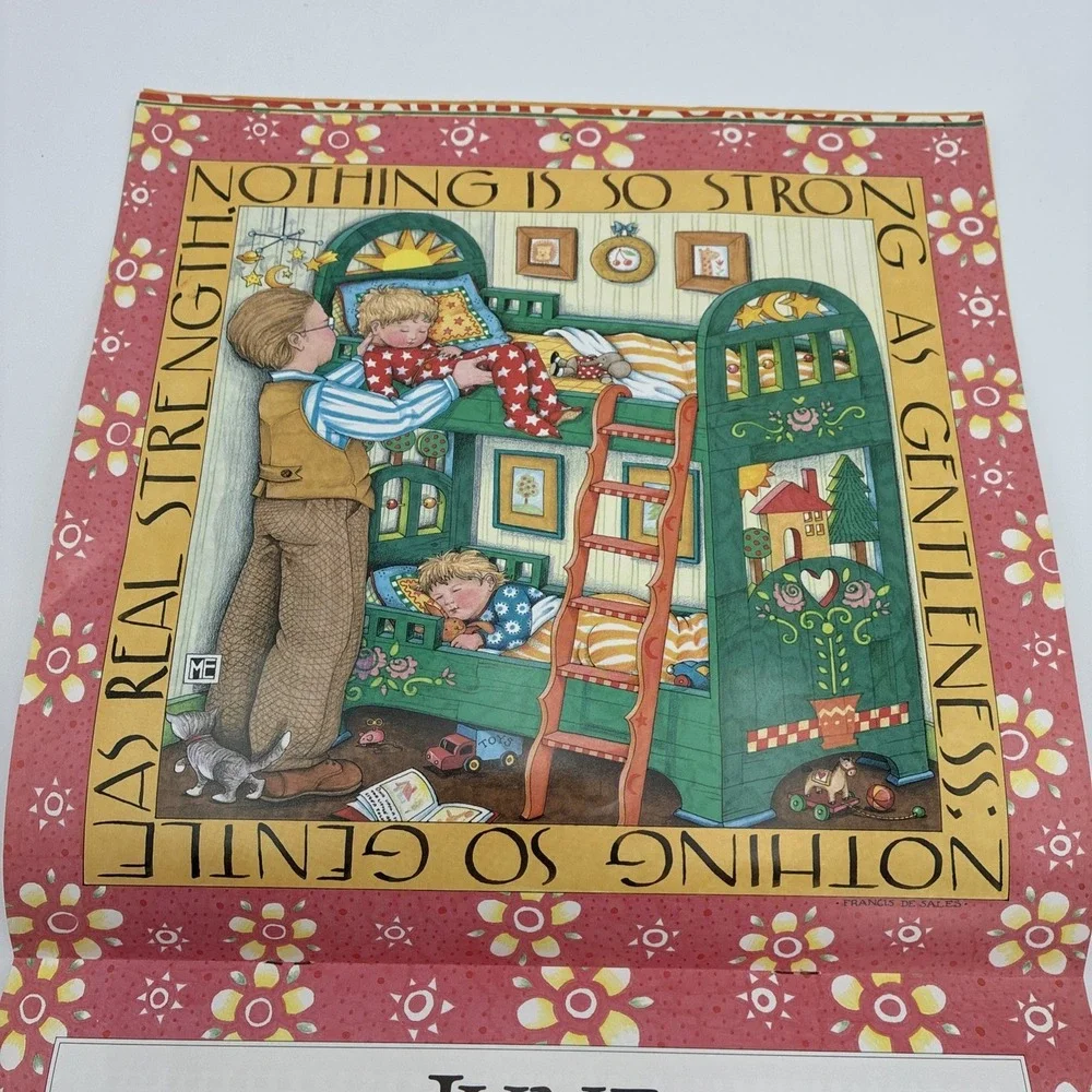 Vintage Mary Engelbreit 1989 Family Traditions Wall Calendar Whimsical Art 12x12